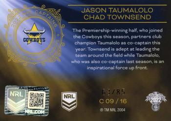 2022 NRL Elite - Captains #C09 Jason Taumalolo / Chad Townsend Back